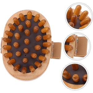 Spazzola da massaggio portatile in legno naturale, esfoliante per il corpo Shiatsu, spazzola per massaggio a secco - Product Image 3