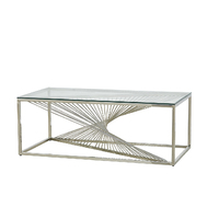 Offre Spéciale moderne salon meubles canapé ensemble de table en acier inoxydable table basse design or table d'appoint