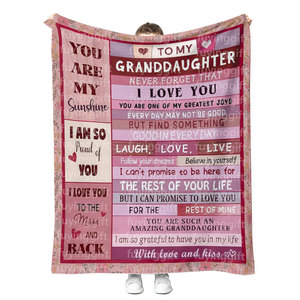 Coperta Personalizzata per Nipoti, Figli, Figlie, Regali per Bambini, Coperta in Pile e Flanella con Stampa Personalizzata - Product Image 1