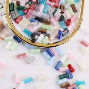 Acrylic Resin <b>Beads</b> Bamboo Shape Color Random For Bracelet Making Spring 2024 Yiwu Origin - Product Image 5