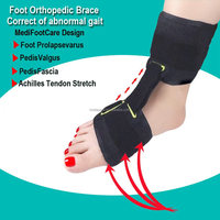 Attelle de pied réglable pied up AFO orthèse unisexe convient pour le soutien de la cheville de l'orthèse de pied droit/gauche, améliore la démarche de marche