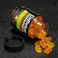 Gummies de caféine naturelle OEM/ODM 100mg pour l'énergie et la concentration, à base de pectine, complément alimentaire GMP/Halal/Kosher