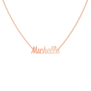 Nuova <span class=keywords><strong>Collana</strong></span> Personalizzata <span class=keywords><strong>con</strong></span> <span class=keywords><strong>Nome</strong></span> Michelle <span class=keywords><strong>in</strong></span> <span class=keywords><strong>Argento</strong></span> Sterling <span class=keywords><strong>925</strong></span> Placcato Oro per Donne - Product Image 3