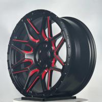 Velg Offroad Ringkas 17 18 Inch Forged dengan Aksen Merah 4x100, Cocok untuk Suzuki Jimny Mazda CX-5