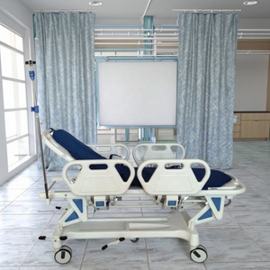 Hospital Furniture Metal Healthcare <strong>Transfer</strong> <strong>Trolley</strong> Infusion 70 Adjustable Back Rest Central Braking System For School Use - Product Image 6