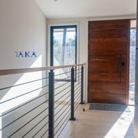 Pagar Balkon & Tangga Villa Baja Anti Karat TAKA Harga Pabrik, Railing Kabel Hitam untuk Dek OEM