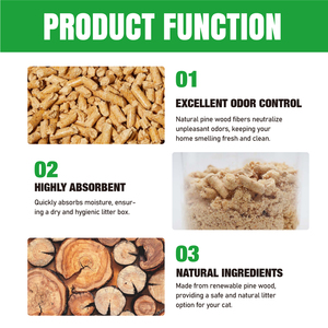 MRC Pinewood Natural <b>Cat</b> <b>Litter</b> Sand Biodegradable and Sustainable with Activated Carbon Pinewood <b>Cat</b> <b>Litter</b> - Product Image 3