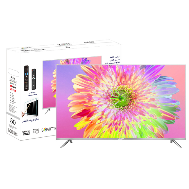 Wholesale Tempered TV 50inch Television 4K Smart TV 50 55 60 Inch LED TV Price