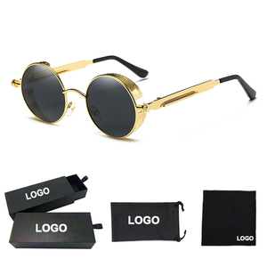 Gafas de Sol Redondas de Metal Estilo Vintage, Montura de Metal, Protección UV400, Polarizadas, Ligeras y Cómodas para Exteriores, para Hombre y Mujer - Product Image 1