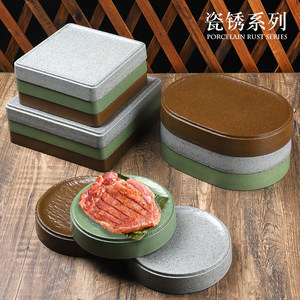 Hot pot style sauvage au bœuf à la menthe, boîte rectangulaire, plateau créatif pour hot pot et barbecue, sukiyaki et plateau de bœuf Wagyu - Product Image 3