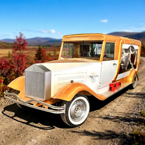 New Design Golden Funeral Hearse Car Special Transport Manufacturers Sell Retro Electric Funeral Coffin Car Hearse - Product Image 1