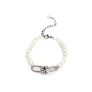 Pulsera de Perlas de Acero Inoxidable 316L con Baño de Oro PVD, Joyería de Moda Sostenible y Resistente para Mujer - Product Image 2