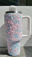 Vaso Térmico de 40oz al por Mayor, Nuevo Diseño, Diamantes de Imitación, Personalizable, Brillante, para Auto, Clásico, Precio Preferencial