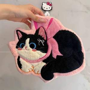 <span class=keywords><strong>Toalla</strong></span> de mano cuadrada acolchada con dibujos de gatos encantadores, <span class=keywords><strong>Toalla</strong></span> de baño absorbente de secado rápido para toallitas de baño para niños - Product Image 6