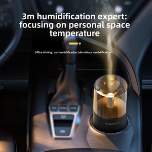 เครื่องพ่นไอน้ำอโรม่าแบบอัลตราโซนิกขนาด 0.5 ลิตร รุ่น New Candlelight Car ใช้พลังงานจาก USB พร้อมโคมไฟสร้างบรรยากาศย้อนยุค ใช้น้ำหอมแบบน้ำ - Product Image 3