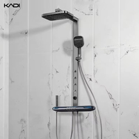 Produits de salle de bain douche ensembles de douche lumière d'ambiance piano clé mitigeur de salle de bain avec ensemble de douche thermostatique