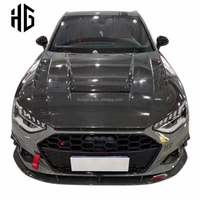 Capot de voiture pour Audi A4 S4 RS4 B8 B9, compatible avec Audi A4 B9 B9.5 2017-2022, en fibre de carbone, pare-chocs avant, capot moteur, autres pièces de carrosserie