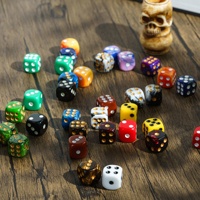 Dés à six faces en plastique Udixi de 16 mm, pour jeux de société ou de cartes, dé à points D6 en acrylique coloré pour les casinos