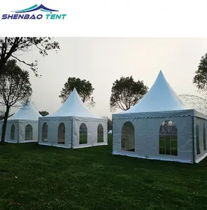 5m bay fire resistance pagoda tents wedding marquee tents with transparent open window