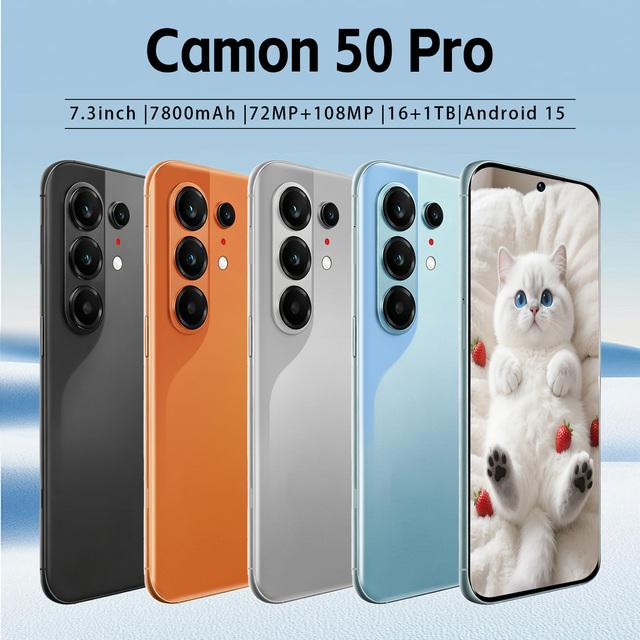 Camon 50 Pro 5G Smartphone 7.3" AMOLED Full Screen With 72+108MP Camera for Photography Lovers