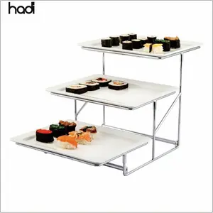 China goods wholesale buffet equipment all kinds food display buffet set 3 tier melamine party food display stand for sale