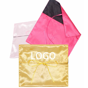Custom Logo Printed Satin <b>Envelope</b> Bags for Hair Bundles Extension Storage Luxury <b>Gift</b> Wig Packing Dust Silk Pouch - Product Image 2