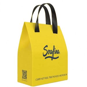 Custom Wholesale Eco Friendly Waterproof Takeaway Food Delivery Carry Non Woven Insulated Thermal Lunch Cooler Bag with logo - Product Image 3