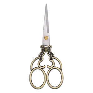 Embroidery Scissors Stainless Steel Straight Head Bronze Gold Silver Home Craft DIY Paper Cutting Shears - Product Image 3