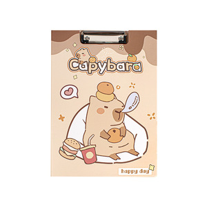 แผ่น A4การ์ตูน capybara สำหรับเขียนแผ่นแฟ้มเอกสารน่ารักแผ่นเขียนโรงเรียนสำนักงาน - Product Image 1