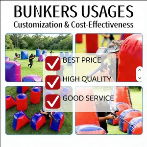 Bunkers gonflables colorés pour paintball, obstacles de jeu CS, arène de jeu interactive, bunkers pour jeu de tir en équipe sur terrain - Product Image 5