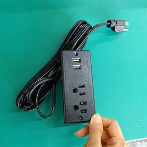 Chúng tôi tiêu chuẩn ổ cắm đơn và Cổng USB kép Ổ cắm điện cho đồ nội thất Dải điện - Product Image 1