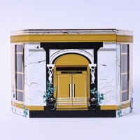 Boîte cadeau polygonale magnétique à double porte pour papier de maison