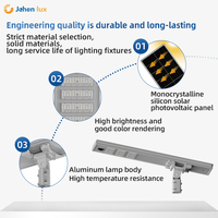 Baru aluminium 3000K 6500K Outdoor Mono Silicon IP66 LED Solar lampu jalan 100W 5 tahun garansi Remote Control
