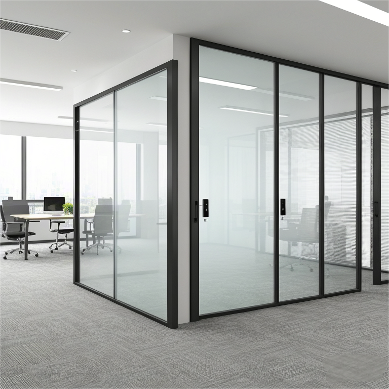 Smart Glass Switchable Elctrochromic Dimmable Atomized Privacy Window Smart Glass Partition PDLC Film Electric Aluminium Profile