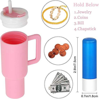 10 Pièces Mini Porte-clés 3D en Forme de Tasse, Breloques en Plastique pour Gobelets Stanley, Idéales pour Rouge à Lèvres, Baume à Lèvres, Porte-clés de Sac à Dos