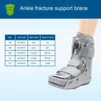 Botte de marche orthopédique pneumatique haute avec double airbag et pompe intégrée pour le soutien des fractures de la cheville OEM ODM