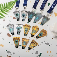 Médaille rotative personnalisée en émail dur avec ruban sublimé sur mesure pour événements et compétitions