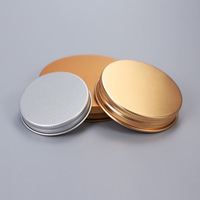 Bouchons à vis de bouteille 53mm 56mm 58mm, bouchon en aluminium argenté pour bocaux à crème