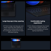Yeni Pad 6S Pro 12.4'' Mini Kablosuz Kapasitif Bölünmüş Dokunmatik Yüzey Klavye, Tablet için Akıllı Düğme Bağımsız Kısayolları ile