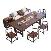 Grande table à thé en bois avec chaise pour le bureau, la maison, la préparation du thé Kung Fu, table à thé plate