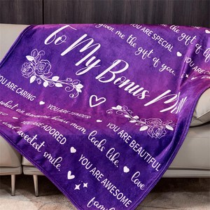 Coperta Ti Amo fino alla Luna e Ritorno, per Moglie e Figlia, Coperta con Scritta in Flanella e Pile, Regalo per la Festa della Mamma - Product Image 3