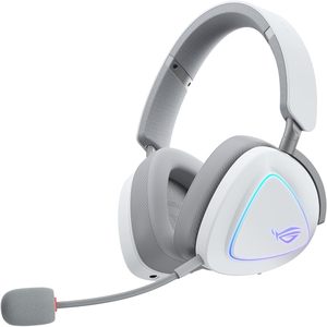 Casque de jeu sans fil ROG Delta II blanc avec haut-parleurs de 50 mm, triple mode Bluetooth 2,4 GHz USB-C - Product Image 1