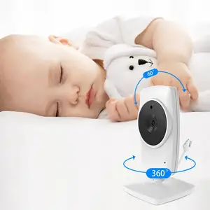 OEM จอมอนิเตอร์สำหรับเด็กทารกไร้สาย SM32,กล้องบันทึกวิดีโอมองเห็นในที่มืดด้วยรังสีอินฟาเรดที่อุณหภูมิเบบี้โฟนพร้อมระบบติดตามแบบร้องไห้
