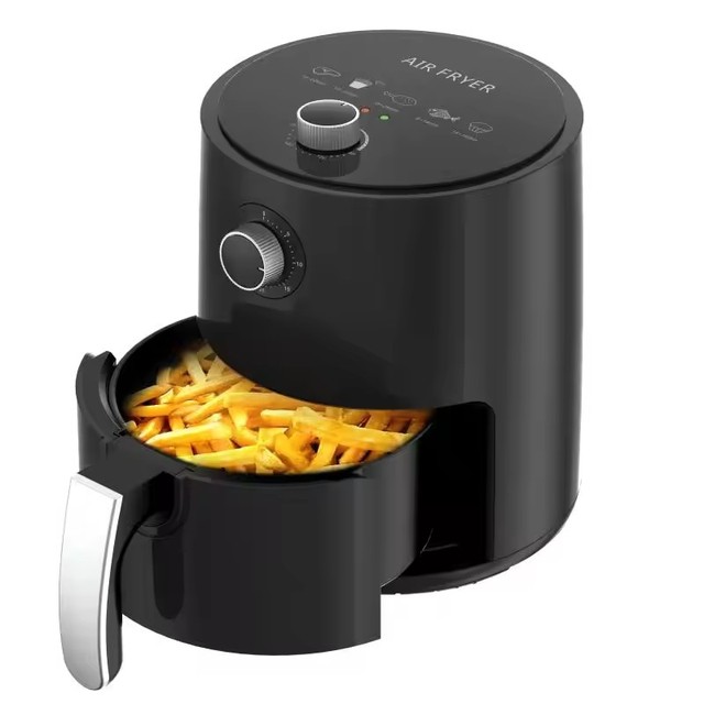 Electric Mechanical Kitchen Appliances No Oil Small Capacity 2.5L 1200W High Quality Manual Control Air Fryer With Two Knobs