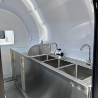 Remorque de concession, chariot à café, camion de restauration personnalisable, entièrement équipé, cuisine mobile, remorque à hot-dogs et à glaces