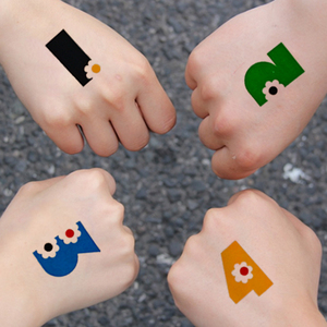 Cinque e dieci GMPC/Sedex/ISO/EUDR all'ingrosso impermeabile per le donne bambino <span class=keywords><strong>Tatoo</strong></span> adesivo personalizzato <span class=keywords><strong>lettera</strong></span> NumberHand corpo adesivo temporaneo <span class=keywords><strong>a</strong></span> mano - Product Image 3