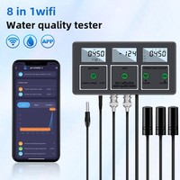 8-en-1 WiFi EU Standard PH Mètres Personnalisable OEM Testeur de Qualité de l'Eau Electrolyzer Instrument Détecteur