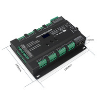 Controlador Decodificador LED Helan de 32 Canales 96A RGBW DMX512/RDM con Garantía de 3 Años, DC5-24V, Dimmer de 8/16 Bits