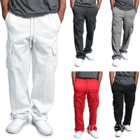Pantalon cargo décontracté à taille élastique de haute qualité pour hommes salopette imperméable multi-poches velours côtelé Fitness Street gratuit disponible
