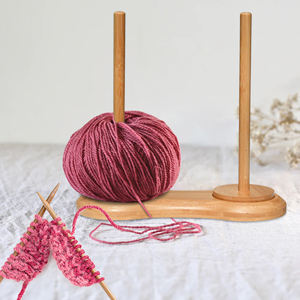 Bamboo Wooden <b>Knitting</b> Double Yarn Cone Sample Skein Holder Stand Warp Creel Advanced Metal Twirling Mechanism Lazy Susan Big - Product Image 5